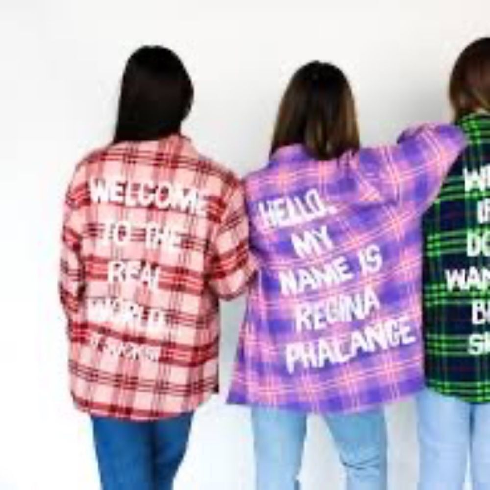 Cakeworthy Friends Women's Pink‎ Cotton Flannel Shirt Quote Sz L